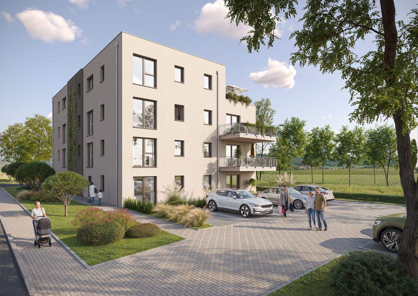 Terrassenwohnung mit Gartenanteil zum Kauf - Neubau provisionsfrei