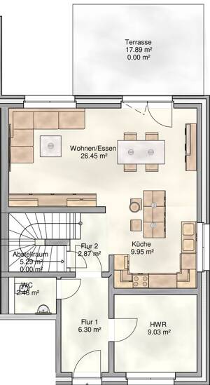 Neubau-Doppelhaushälfte mit 165 m² | 6 Zimmer | 2 Bäder | Garten | Kühlung | Smart Home – 4207 Leipzig – Vorschaubild 3
