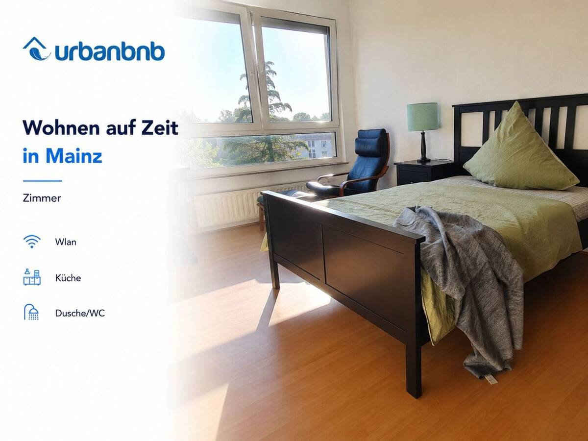 Möbliertes Zimmer Mainz - Wohnen auf Zeit ab 1 Monat – 55122 Mainz – Bild 1 von 9