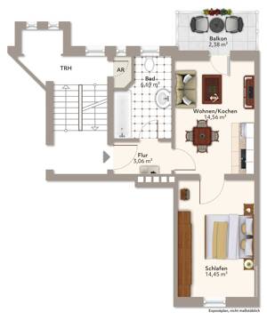 1-Zimmer-Wohnung mit Balkon, Keller und Stellplatzoption – 39106 Magdeburg – Vorschaubild 8