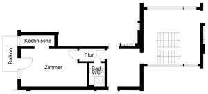 Singles aufgepasst! Schnuckeliges 1-Raum-Appartement zu vermieten! – 49088 Osnabrück – Vorschaubild 2