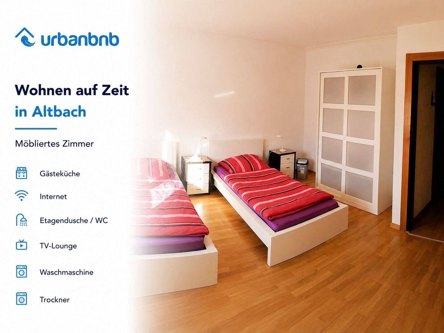 Zimmer günstig mieten in Esslingen-Altbach für Wohnen auf Zeit ab 1 Monat