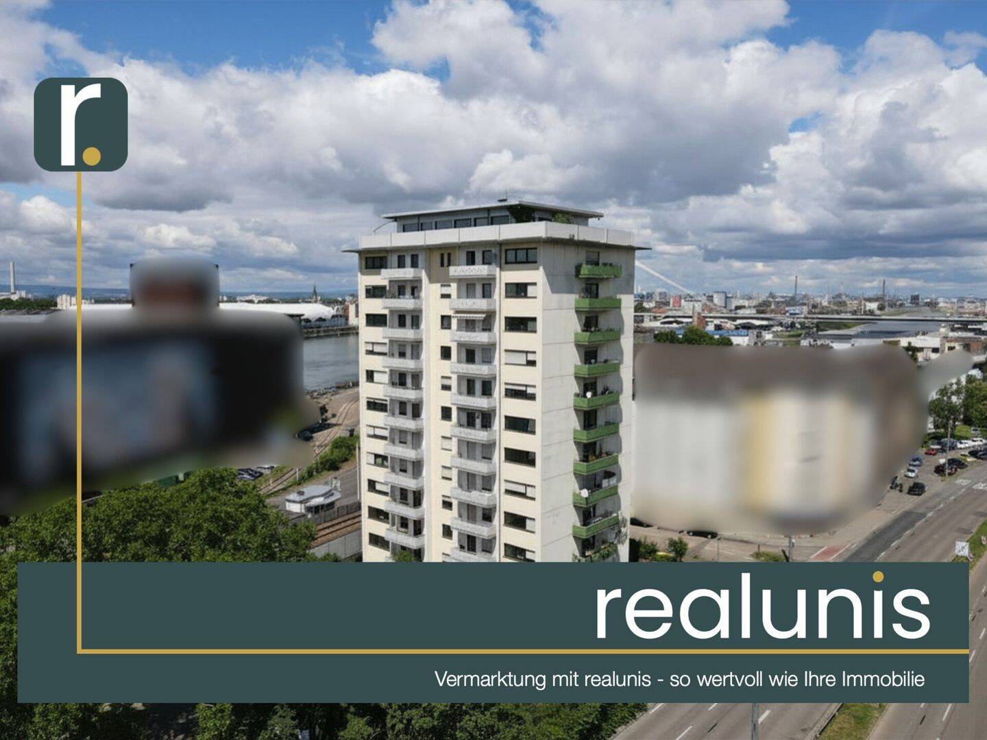 Wohnen über den Dächern - Ihr neues Zuhause mit Panoramablick auf Mannheim - nur bei realunis