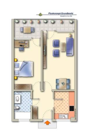 Lichtdurchflutete 2-Zimmer-Wohnung mit großer Südloggia & neuer Premium-Küche