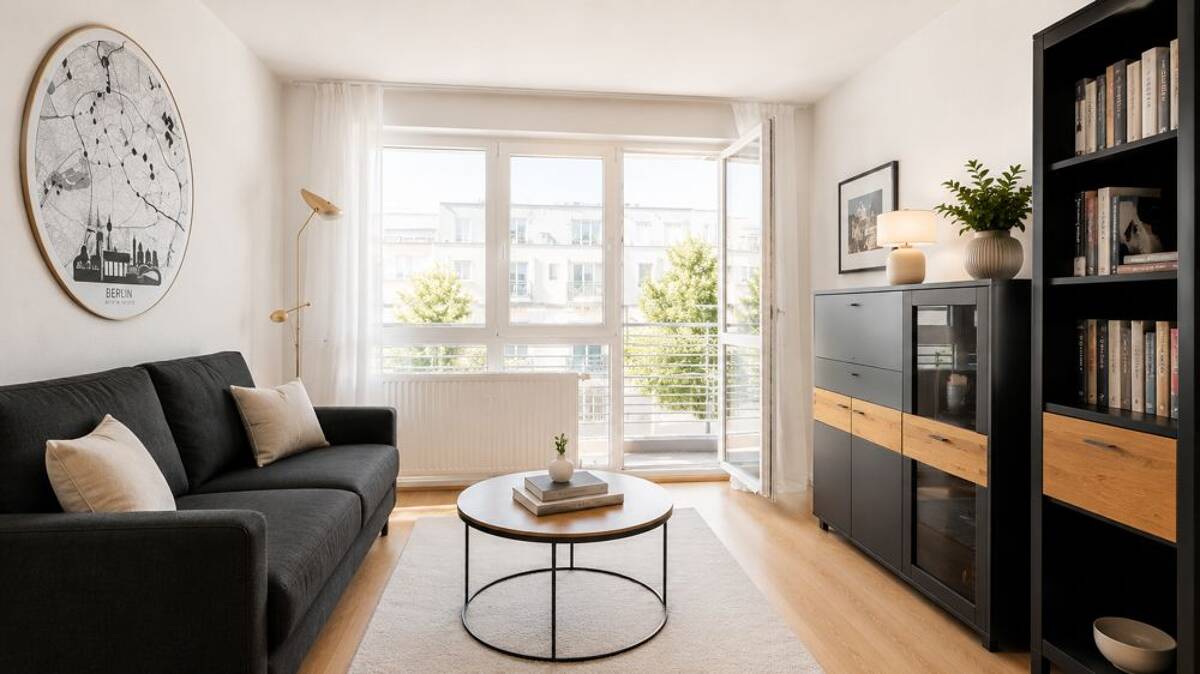Bezugsfrei: 3-Zi. Wohnung mit 2 Bädern, Balkon, Stellplatz & Concierge-Service in Prenzlauer Berg – 10435 Berlin – Bild 1 von 9