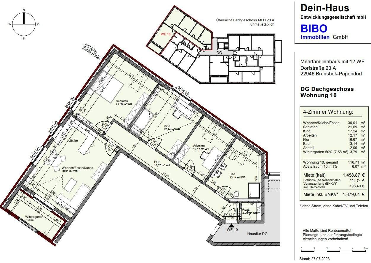 NEUBAU Dachgeschoßwohnung – Brunsbek – Vorschaubild 3