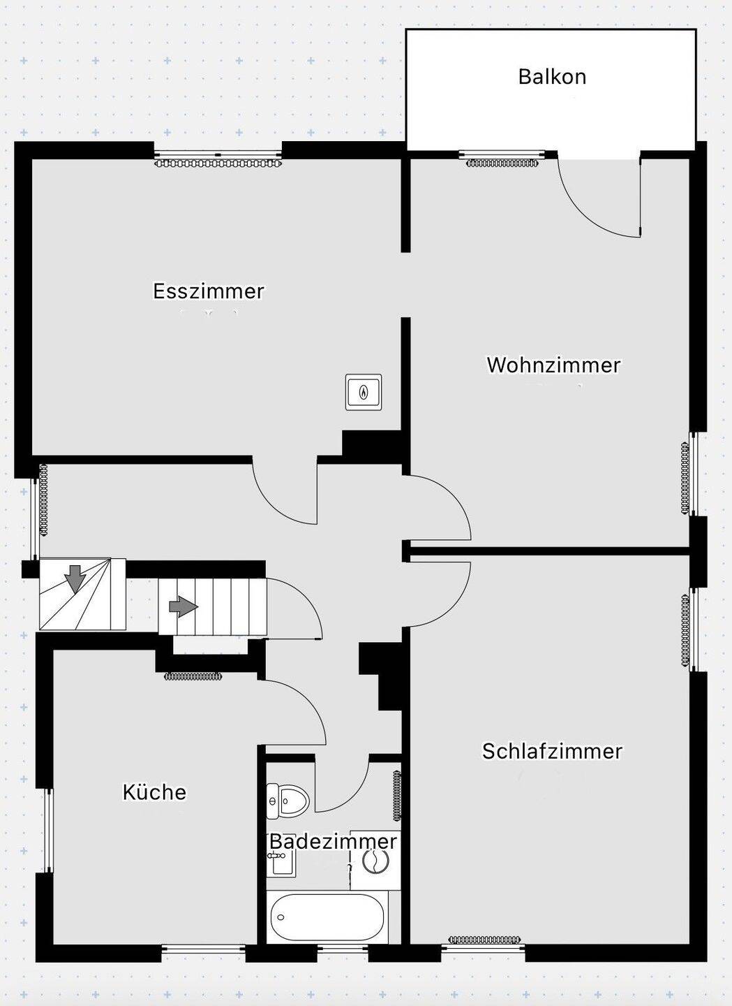 Helle 3-Zimmer Altbau-Wohnung mit Einbauküche und Balkon sowie Elbblick Nähe Zollenspieker
