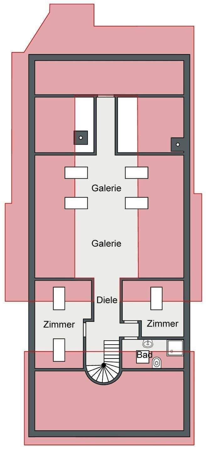 KA-Durlach / außergewöhnliche DG-Maisonette-Whg mit Süd-Loggia, 5 Zimmer und optional zwei TG-Stellplätze – Karlsruhe – Vorschaubild 4