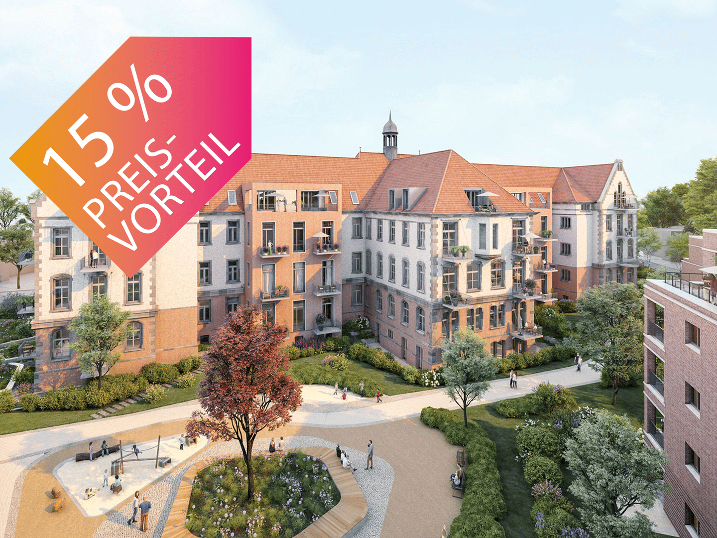 Heute kaufen, morgen einziehen – jetzt mit 15 % Preisvorteil: 3-Zimmer-Wohnung in der Nordstadt WE 749