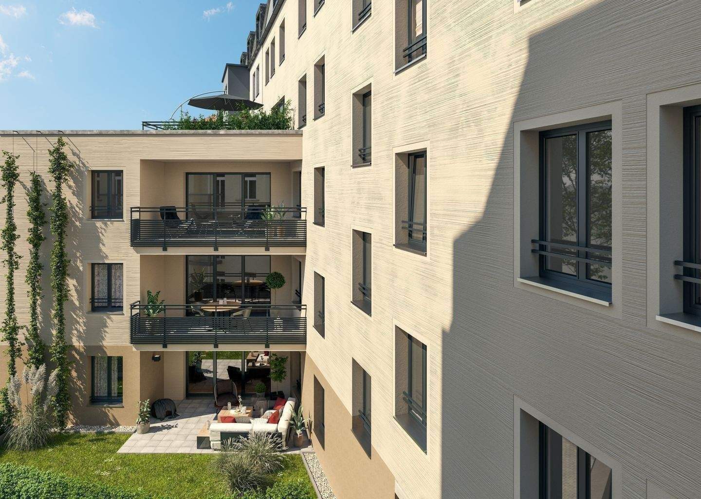 Baubeginn! Individuelle Whg. für Individualisten - Nähe U-Bahn, Maisonettewohnung mit Dachterrasse, Top Infrastruktur – Nürnberg – Bild 1 von 9