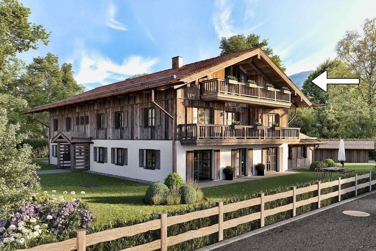4-ZIMMER NEUBAU-DACHGESCHOSSWOHNUNG - ALLEINIGE EBENE mit zwei Balkone (Ost/West) in ROTTACH-EGERN
