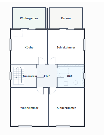 Sonnige 3-Zimmer-Wohnung mit großzügigem Wintergarten und Garten