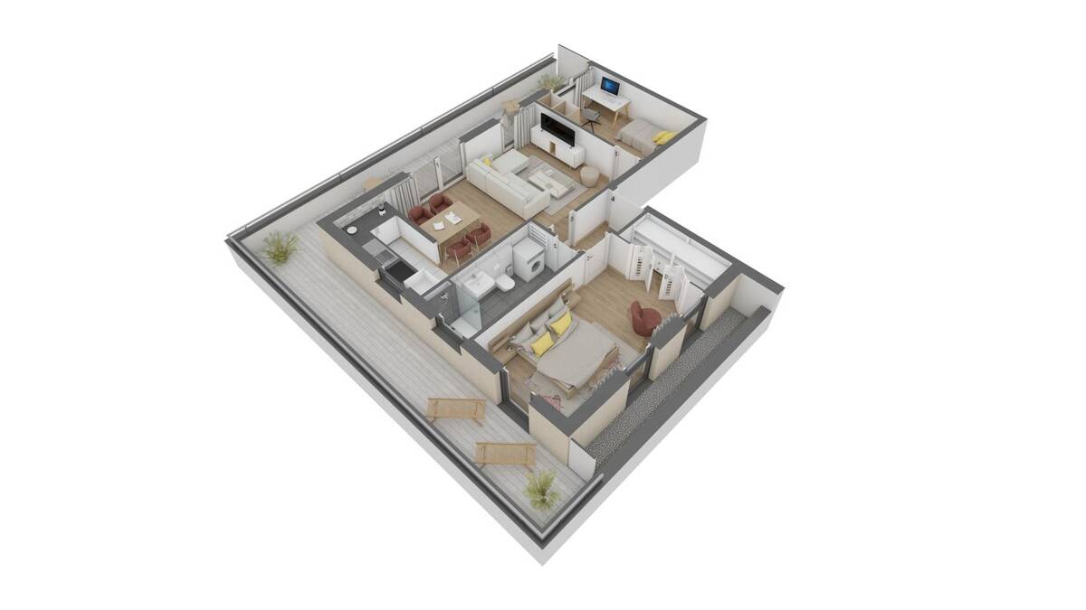 Attraktive 3,5 Zimmer-Wohnung im DG mit Dachterrasse und Aufzug – 63075 Offenbach am Main – Bild 1 von 5