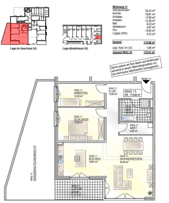 Moderne altengerechte Wohnung mit großer Terrasse im Energiesparhaus in ruhiger Lage – Koblenz – Vorschaubild 2