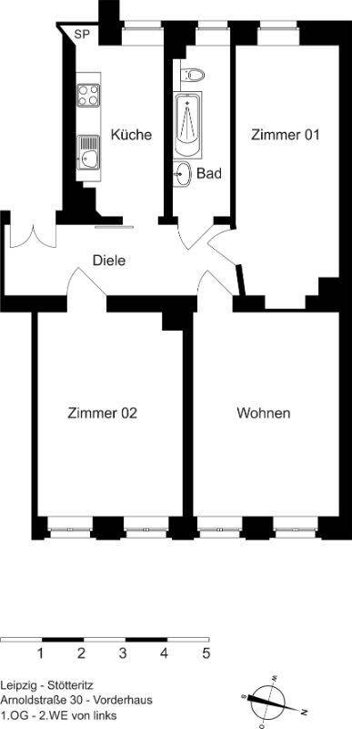 Traumhafte 3-Zi.Wohnung. Erstbezug nach Sanierung! – Leipzig – Vorschaubild 8
