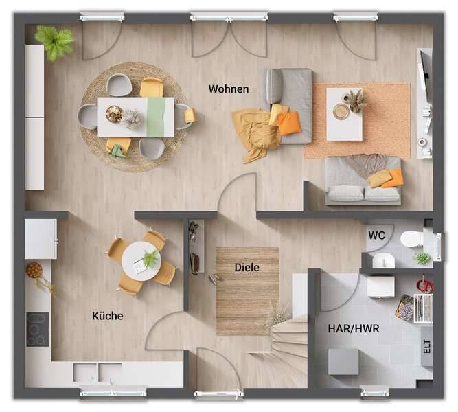 Flair 125, Preis inkl. Grundstück, massiv gebaut – Bechhofen – Vorschaubild 8