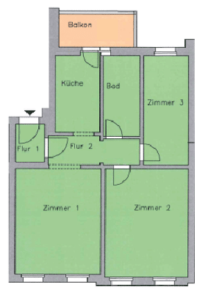 1. Monat Kaltmietfrei! Mit Balkon und neuer EBK – 4129 Leipzig – Vorschaubild 3