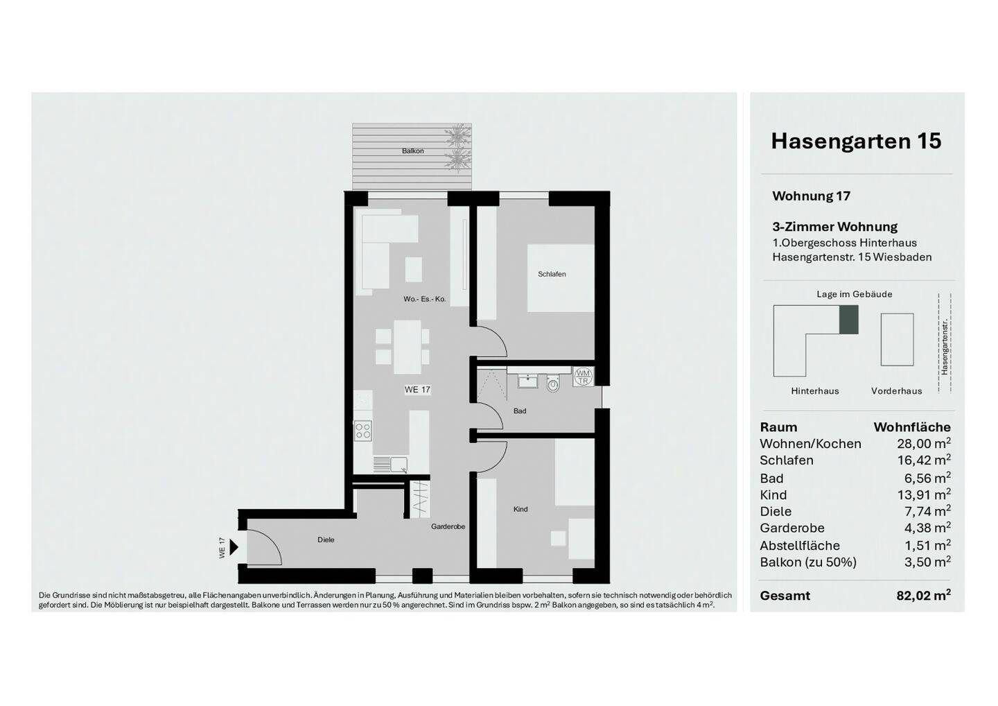 Moderne 3-Zimmer-Neubauwohnung mit Balkon und barrierefreiem Zugang – Wiesbaden – Vorschaubild 7