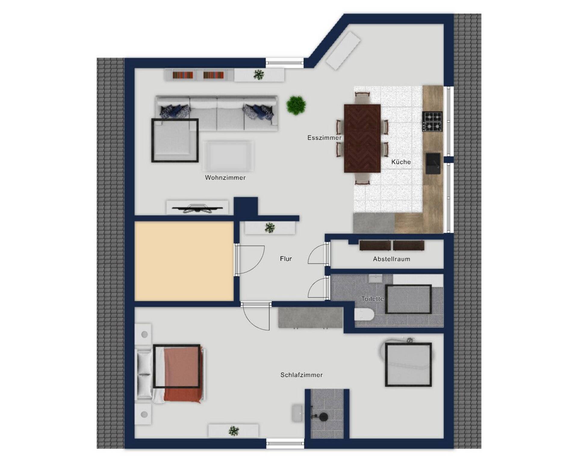 Dachgeschosswohnung in 75015 Bretten / Büchig mit 69,41 m² kaufen