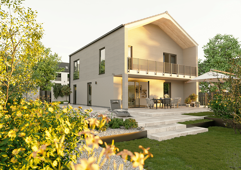 Modernes Stadthaus mit Balkon und überdachter Terrasse, mit vielen Grundrissvarianten und toller Ausstattung – Weselberg – Bild 1 von 9