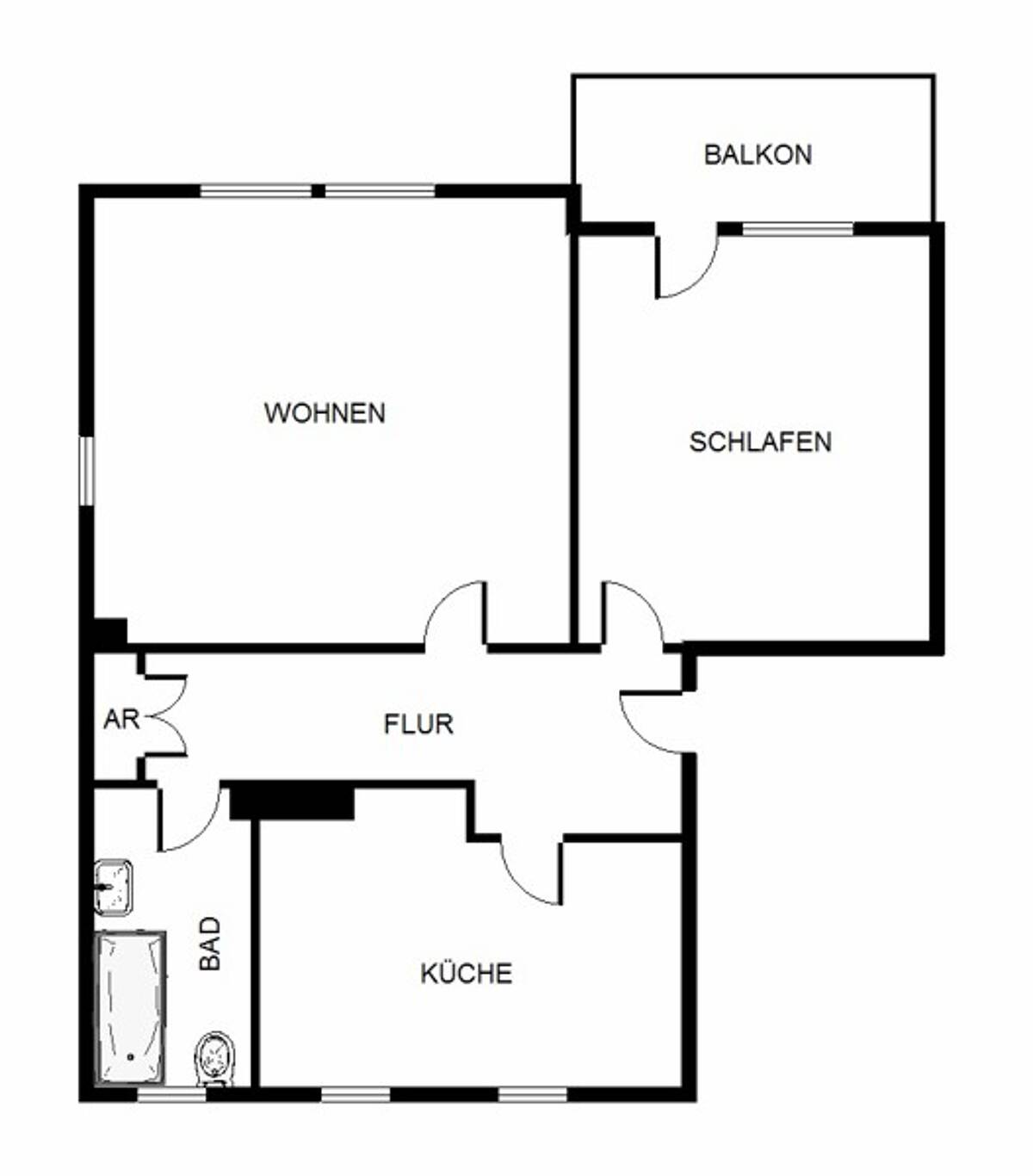 Moderne 2,5 Zimmer-Wohnung mit Balkon – 45144 Essen – Bild 1 von 8