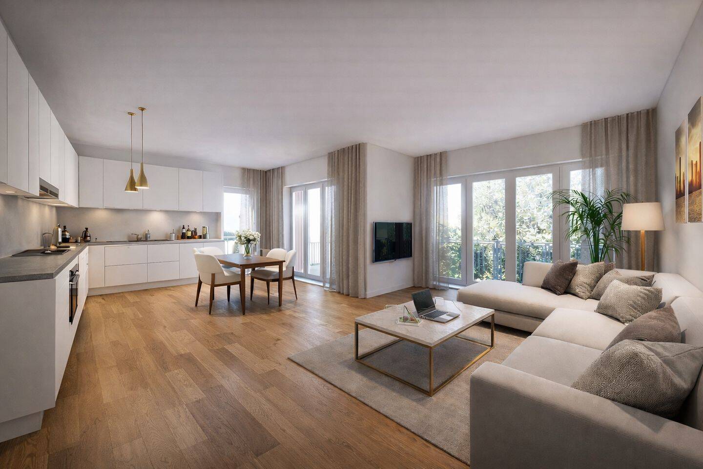 Maisonette-3-Zimmer-Wohnung mit zwei Terrassen im KfW-40-Neubauprojekt – Markkleeberg – Vorschaubild 2