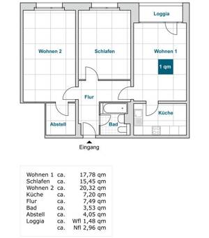 3-Raumwohnung mit Badewanne sucht neue Mieter*innen! – 1257 Dresden – Vorschaubild 2