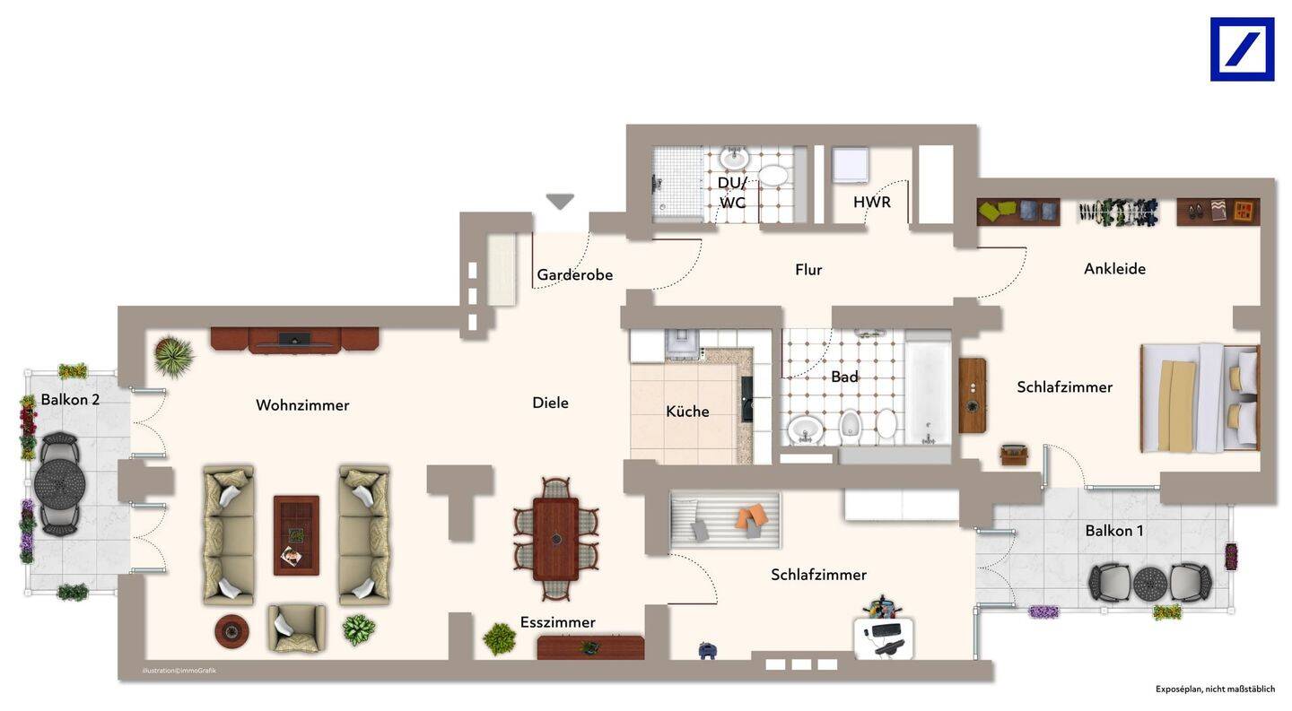 Stilvolle Altbauwohnung auf 108 m² Wohnfläche mit zwei Balkonen für Eigennutzer oder Anleger – Potsdam – Vorschaubild 6