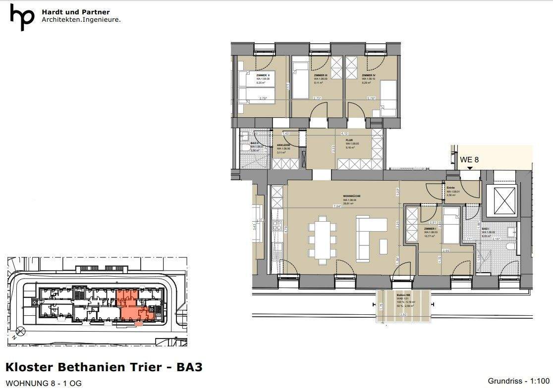 Quartier Bethanien - Moderne 4-Zimmer-Wohnung in historischer Klosteranlage – Trier – Vorschaubild 2