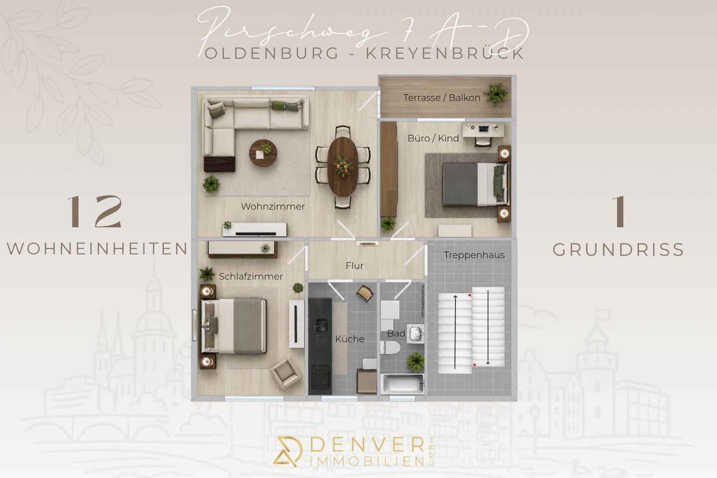 Renditeobjekt mit Potenzial - vermietete 3-Zimmer-Wohnung, 68 m² – Oldenburg – Vorschaubild 7
