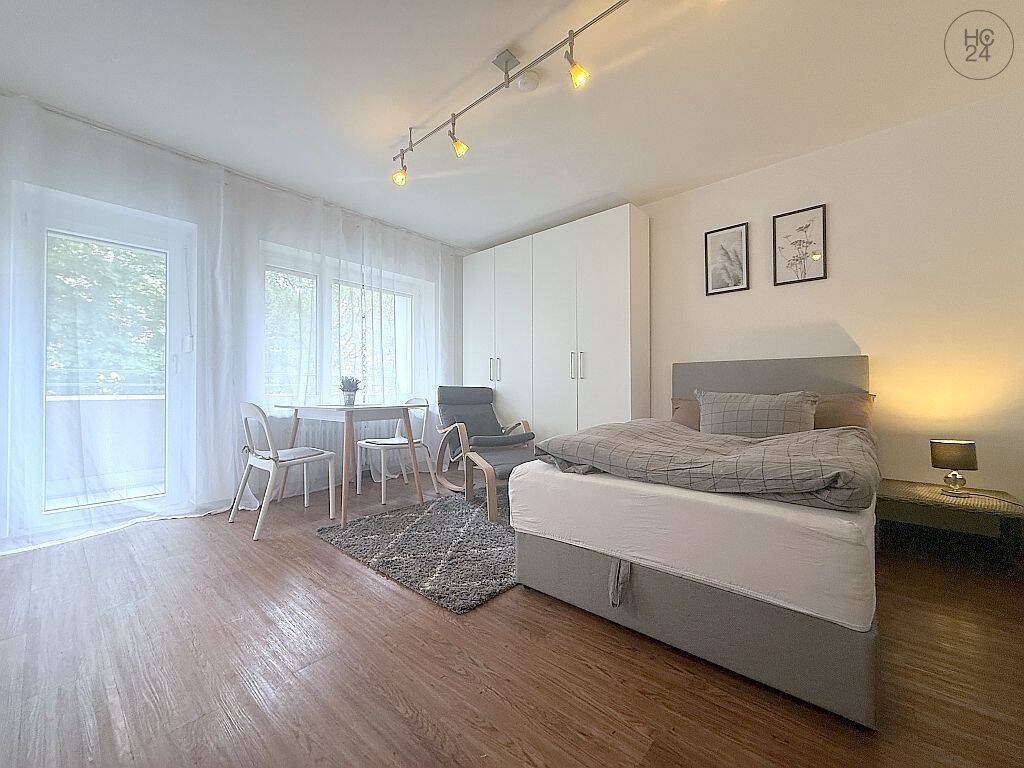 Modern möbliertes 1-Zimmer Apartment mit Balkon im ruhigen Nürnberg/-Zerzabelshof – Nürnberg – Vorschaubild 9