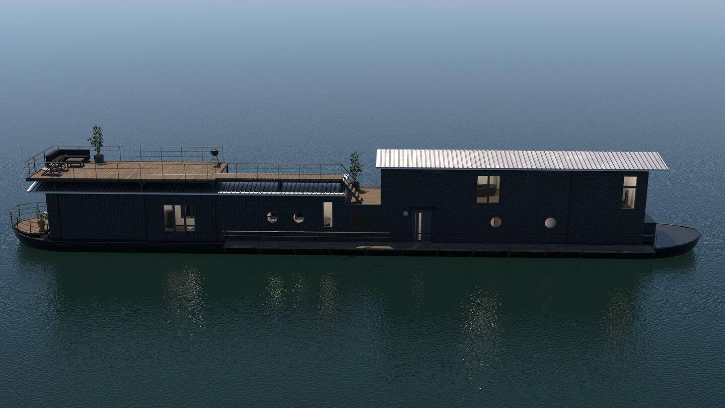 Großzügiges Hausboot zum Selbstausbau