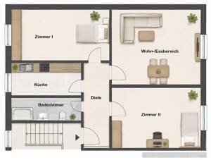 Ruhig wohnen, zentral leben - gepflegte Drei-Zimmer-Wohnung – 60489 Frankfurt am Main – Vorschaubild 9