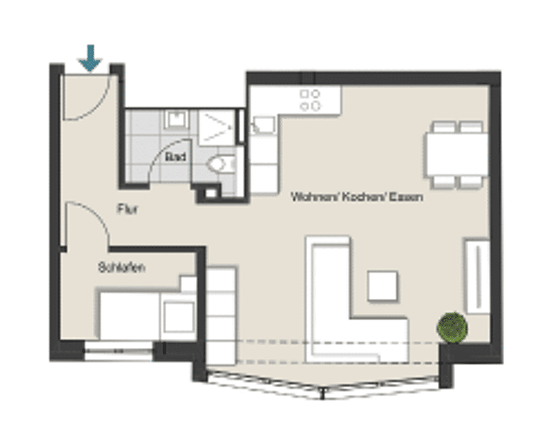 Etagenwohnung in 50672 Köln mit 47,82 m² kaufen