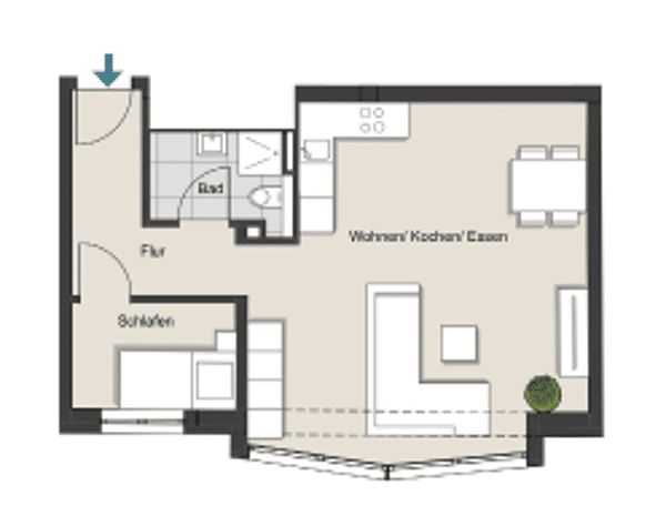 Etagenwohnung in 50672 Köln mit 47,82 m² kaufen