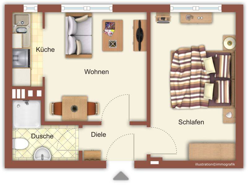 2-Zimmer-Wohnung in Mönchengladbach Hardt
