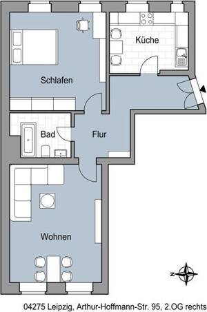 2 Zimmer, Küche, Bad - wird aktuell für Sie renoviert - in der Südvorstadt!