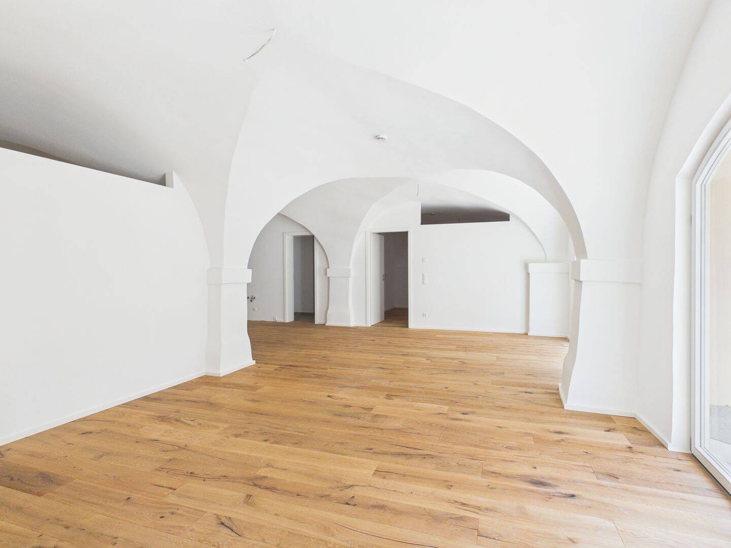 Erstbezug nach Denkmalsanierung - Wunderschöne Wohnung mit Stadtgarten, Terrasse und Kreuzgewölbe