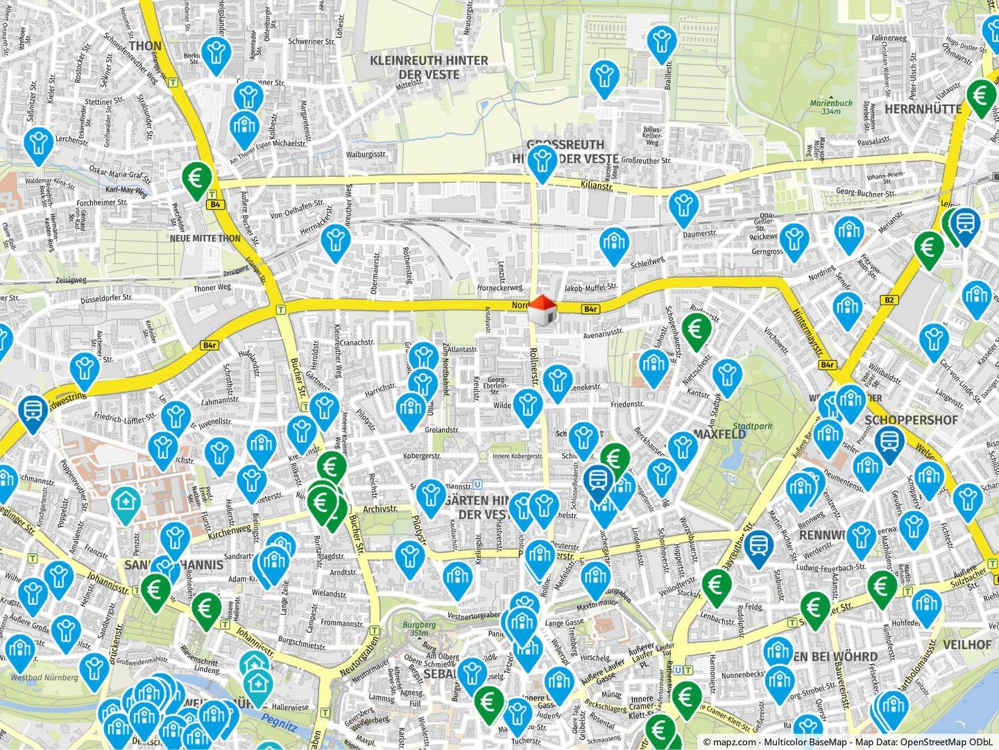 Kapitalanlage oder neues Zuhause, 1-Zimmer-Erdgeschosswohnung mit Südterrasse in Nürnberg-Maxfeld – Nürnberg – Vorschaubild 8