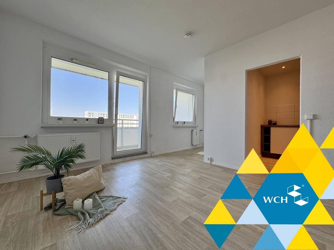 1-Raum-Wohnung mit top Aussicht aus 10. Etage und Einbauküche