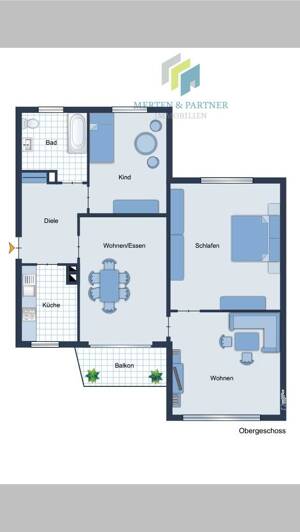 Schöne 4 Zimmerwohnung mit Stellplatz und Balkon
