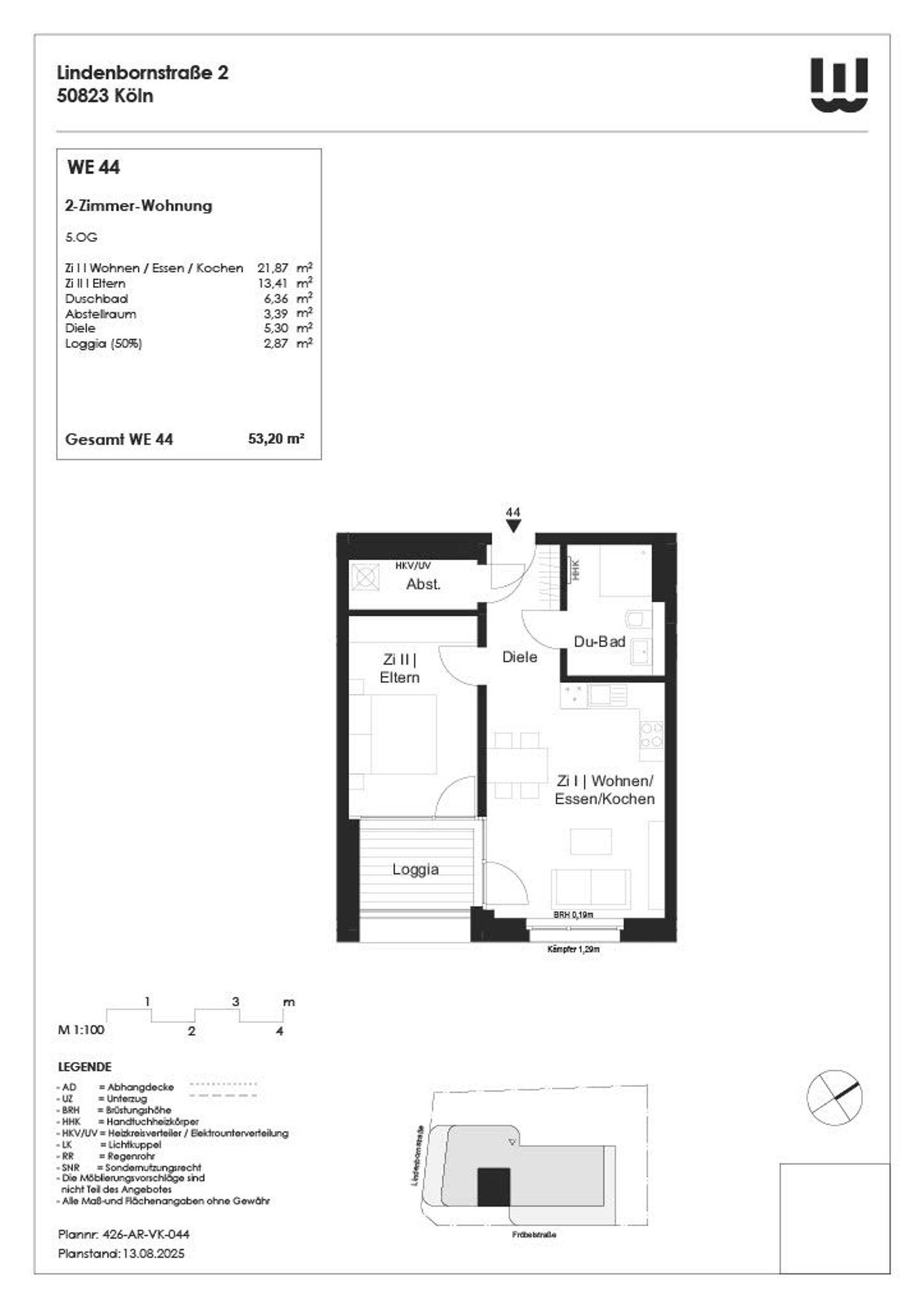 Dachgeschosswohnung in 50823 Köln mit 53,2 m² kaufen
