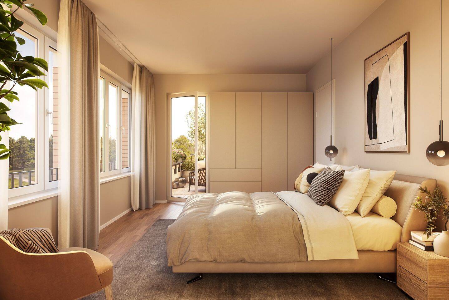 Exklusives Penthouse mit großer Terrasse in den Parkvillen Potsdam – Potsdam – Vorschaubild 6