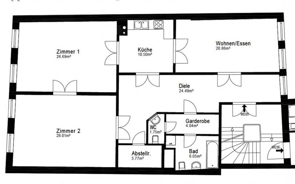 3 Zimmerwohnung im 2.OG in der Wahmstraße 58 zum 01.10. zu vermieten! – Lübeck – Vorschaubild 2