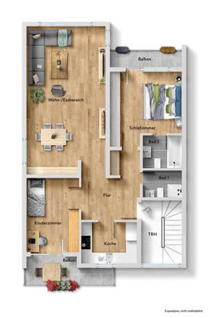 Gestalten Sie nach Ihren Wohnideen! Tolle 3,5 Zimmer-Wohnung mit Balkon! – 70619 Stuttgart – Vorschaubild 3