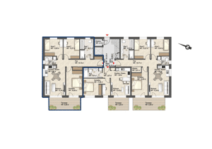 Moderner Erstbezug mit Terrasse - großzügige 4-Zimmer-Wohnung im Erdgeschoss – 18258 Schwaan – Vorschaubild 3