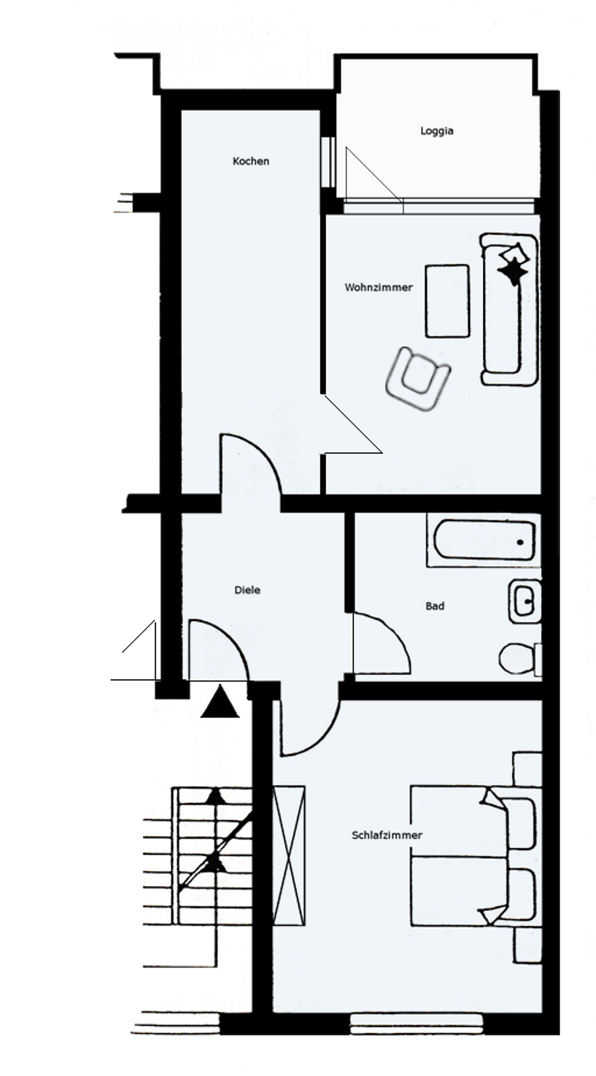 Etagenwohnung in 51105 Köln mit 56 m² kaufen