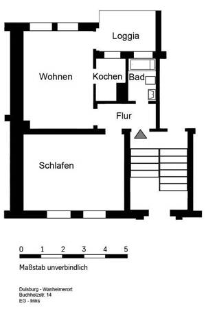 +++ Wohnen in Wanheim, 2-Raumappartment mit Balkon +++ – 47055 Duisburg – Vorschaubild 3