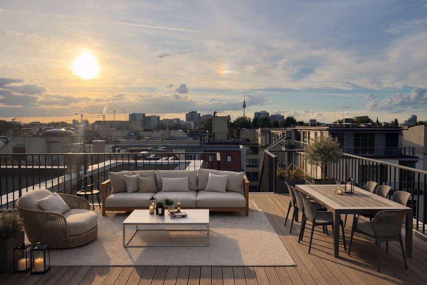 Neubau-Penthouse mit Dachterrasse und Skylineblick – Berlin – Vorschaubild 4