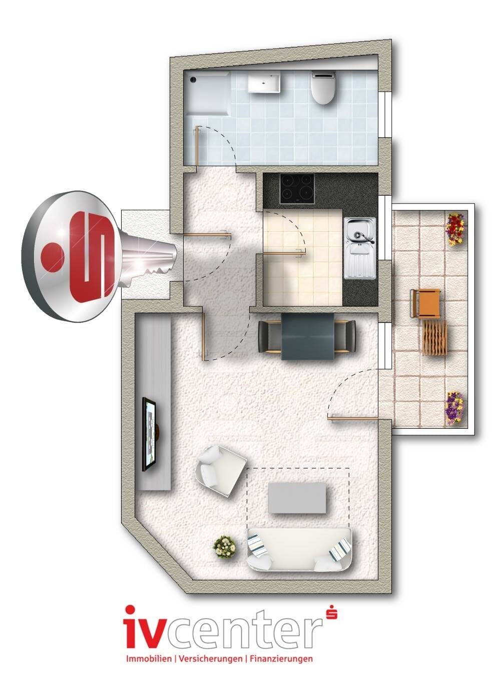 Charmante 1-Zimmer-Wohnung mit Balkon und Weitblick in Saarlouis-Roden!